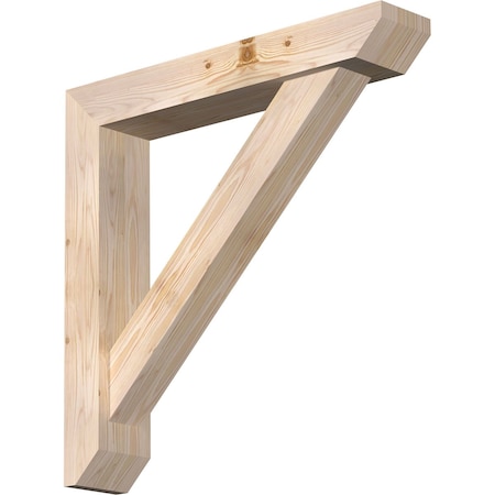 Ekena Millwork Traditional Slat Smooth Bracket w/ Offset Brace, Douglas Fir, 5 1/2"W x 30"D x 30"H BKT0604X30X30TRA06SDF